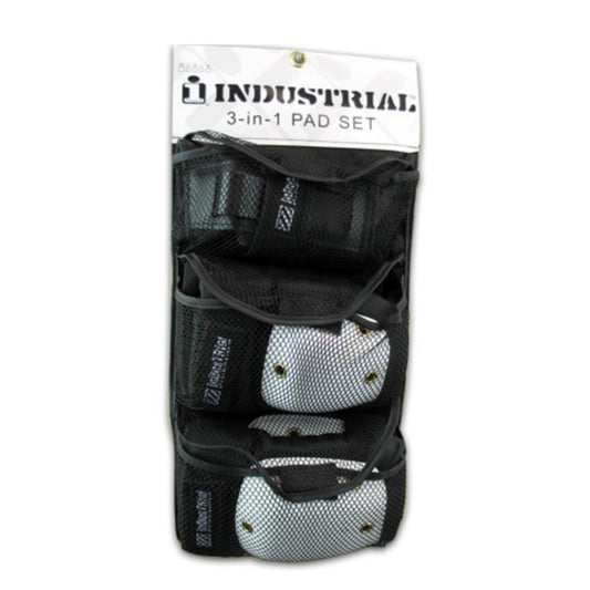Industrial White Cap 3 Pack Skateboard Pad Set