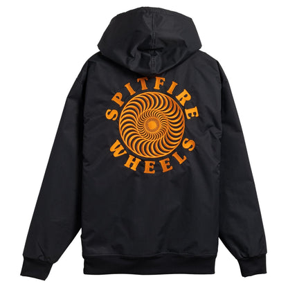 Spitfire OG Classic Nylon Black/Orange Hooded Jacket (Choose Size)