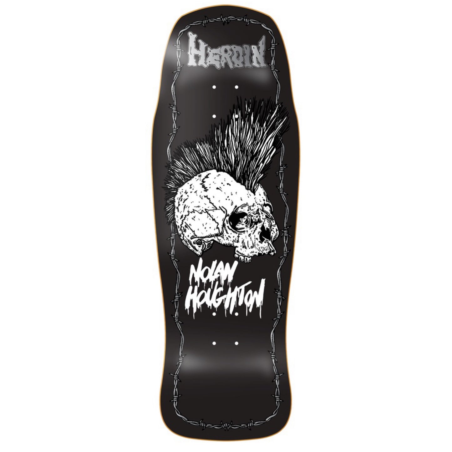 Heroin Nolan Houghton KO2 Skull 10.25" Shaped Skateboard Deck