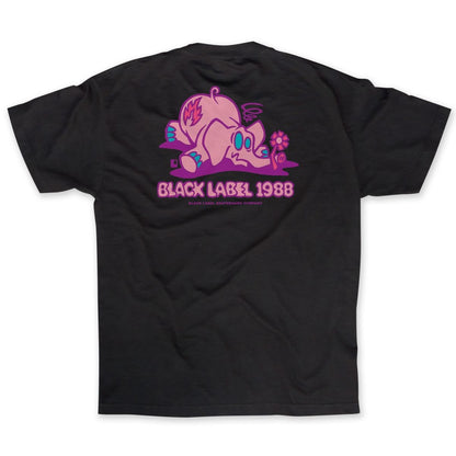 Black Label Pink Elephant T-Shirt Black