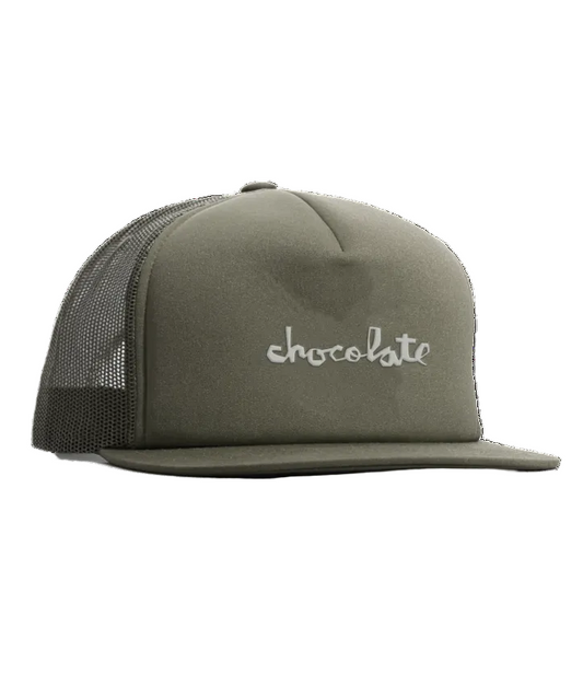 Chocolate Chunk Trucker Hat Olive