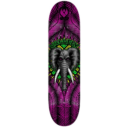 Powell Mike Vallely Elephant Pink Foil 8.38" Flight Skateboard Deck