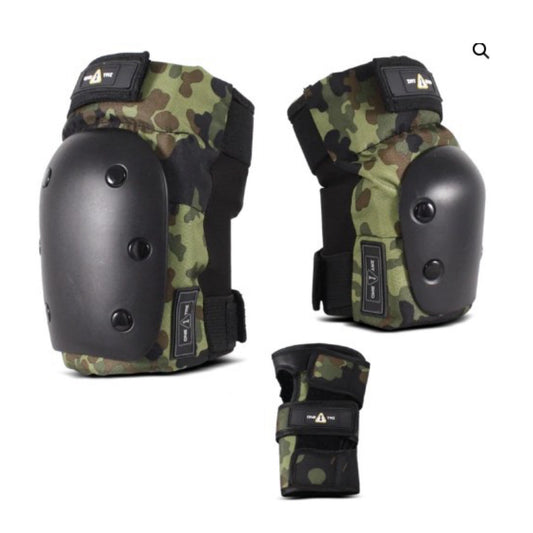 1 Tri Camo Junior Skateboard Pad Set