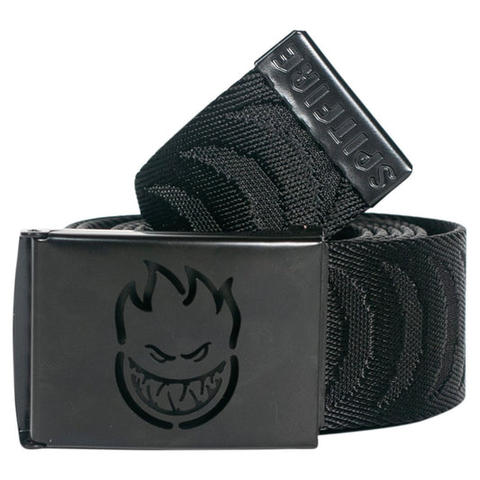 Spitfire Bighead Cutout Black Jacquard Belt