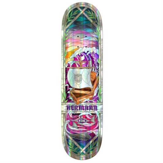 Real Herman Holographic Rainbow Cathedral 8.38" Skateboard Deck
