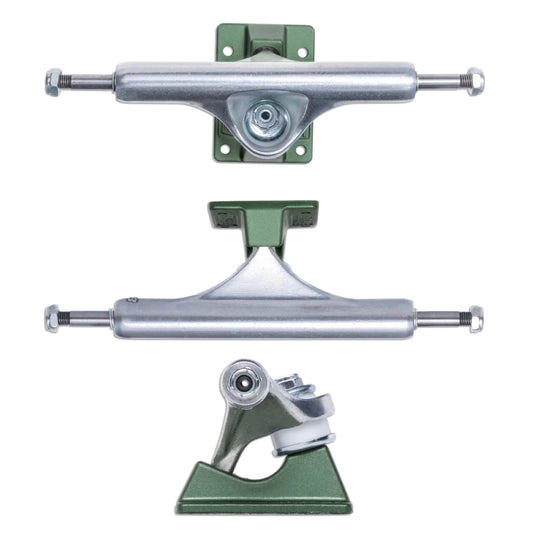 Slappy ST1 Classic Hollow Lights Gunmetal Green Base Skateboard Trucks