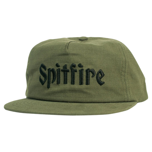 Spitfire Molotov Script Olive Snapback Hat