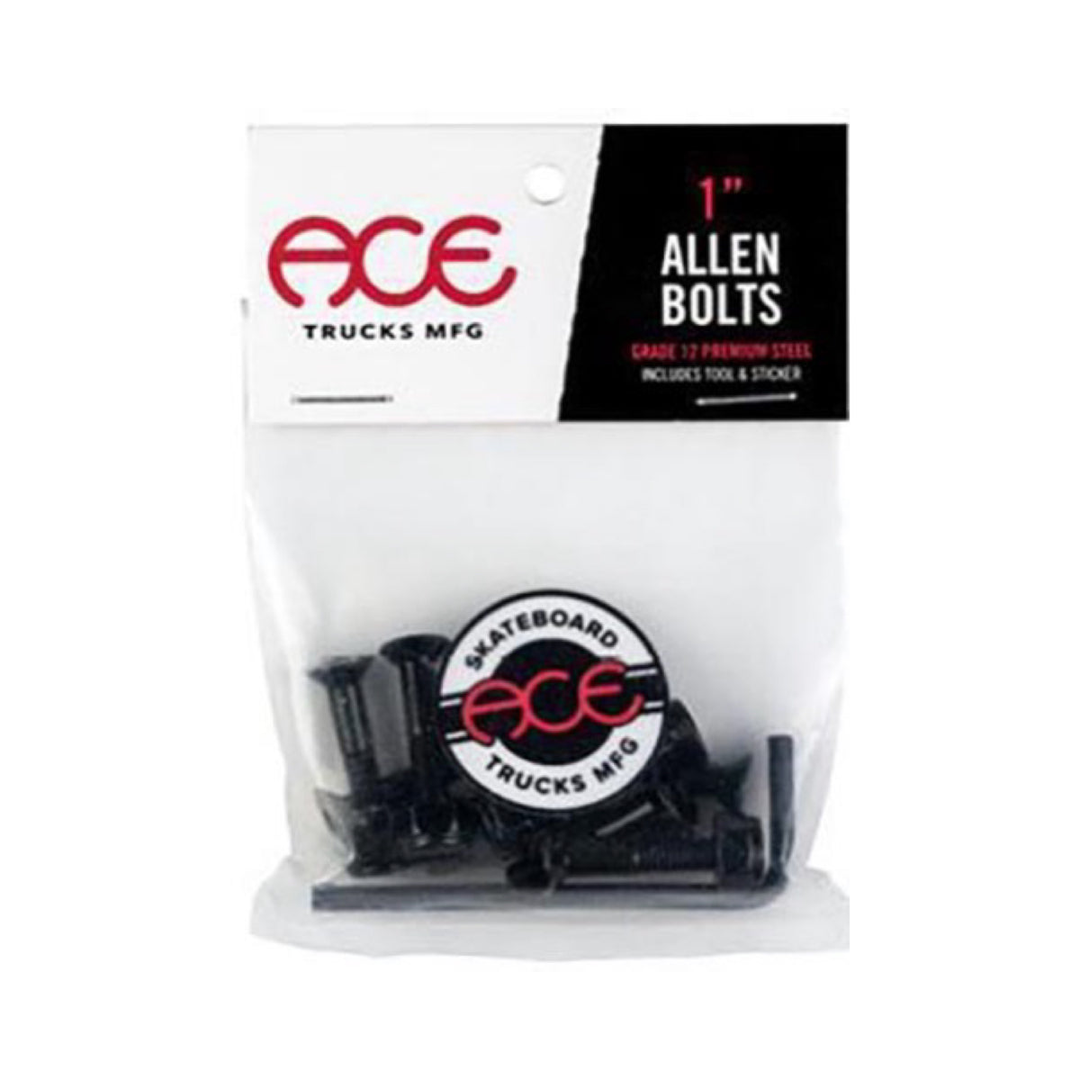 Ace Allen Silver Mounting Skateboard Hardware (CHOOSE SIZE)