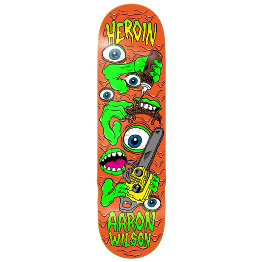 Heroin Aaron Wilson Mutate or Die 8.5" Skateboard Deck