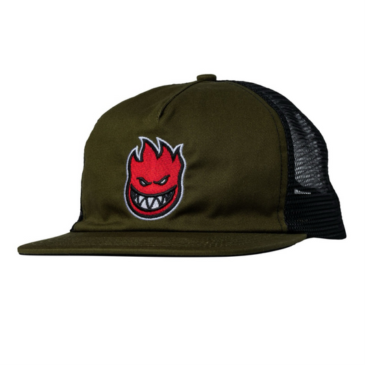 Spitfire Bighead Fill Olive/Red Snapback Hat