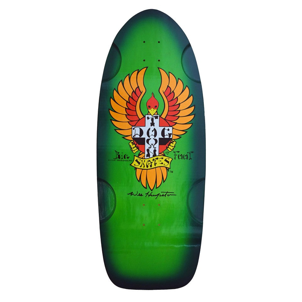 Dogtown Big Foot OG 70s Rider Yellow/Red Fade Blue Wings 11.87" Skateboard Deck