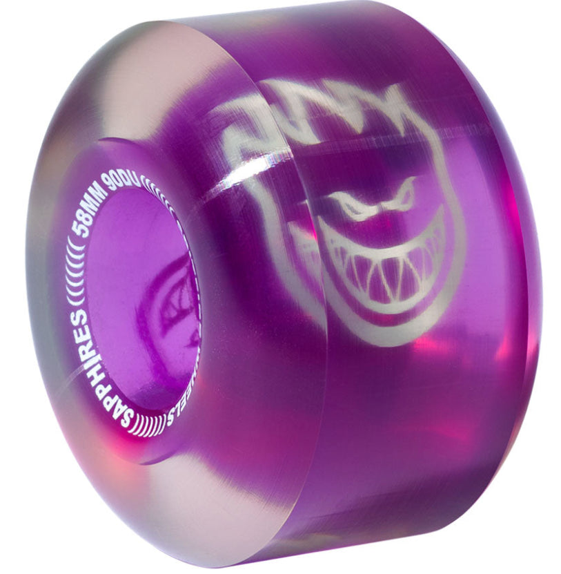 Spitfire 58mm 90du Clear Purple Sapphires Skateboard Wheels