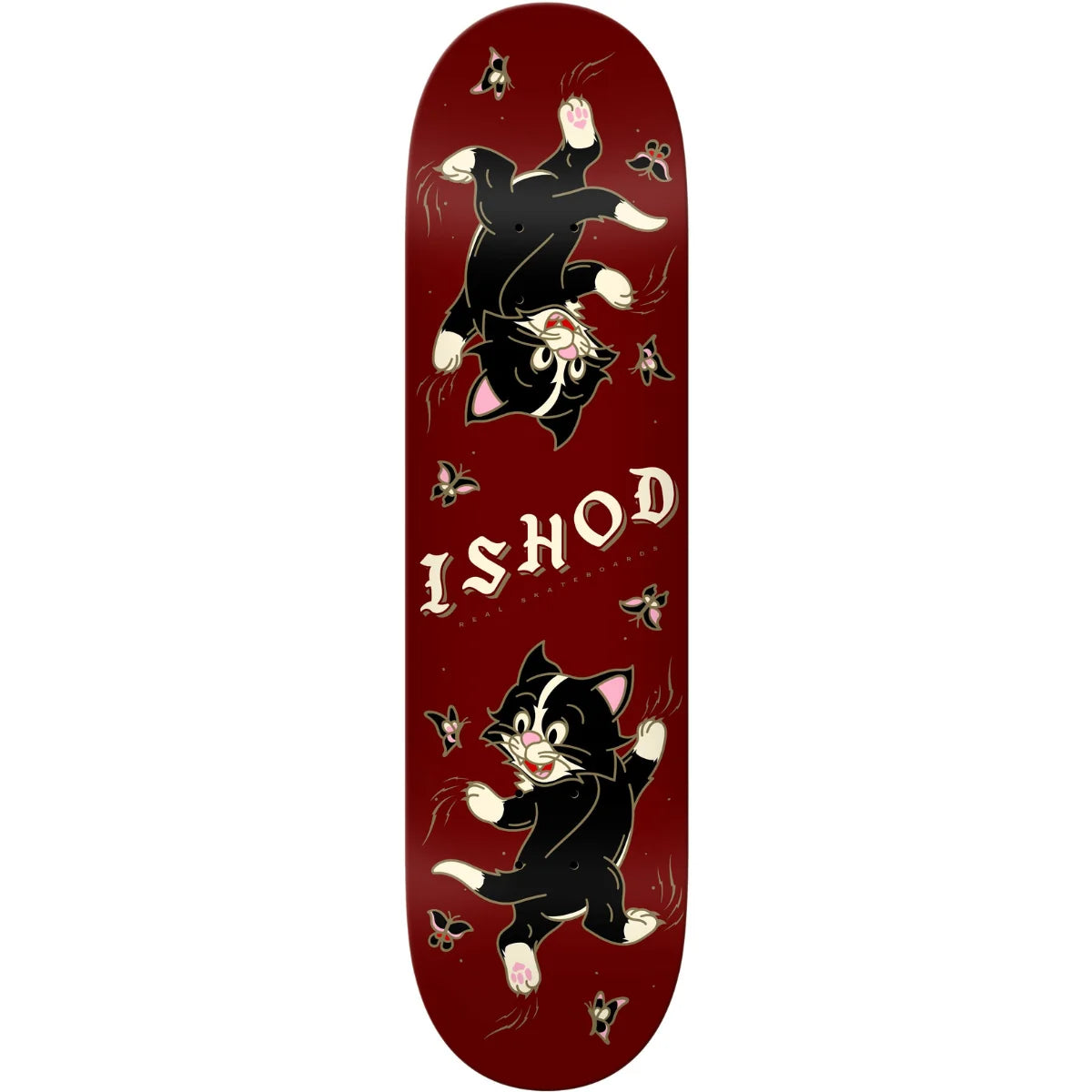 Real Ishod Kitten Scratch Twin Tail 8.25" Skateboard Deck