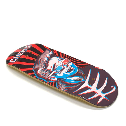 Chems Red "3D Kid" Fingerboard Deck