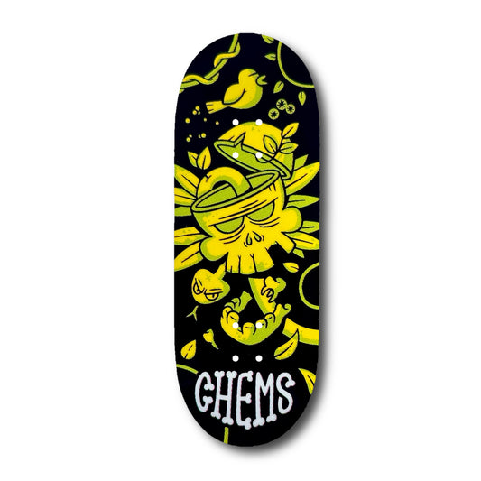 Chems “Aellixe Two Tone Jungle Skull” Fingerboard Deck