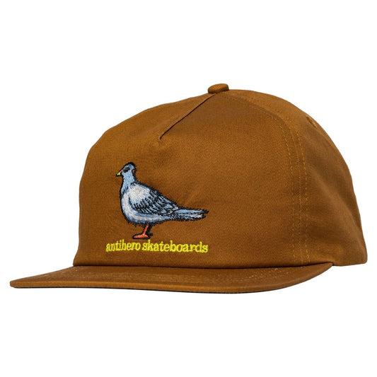 Anti Hero Lil Pigeon Brown/Yellow Snapback Hat