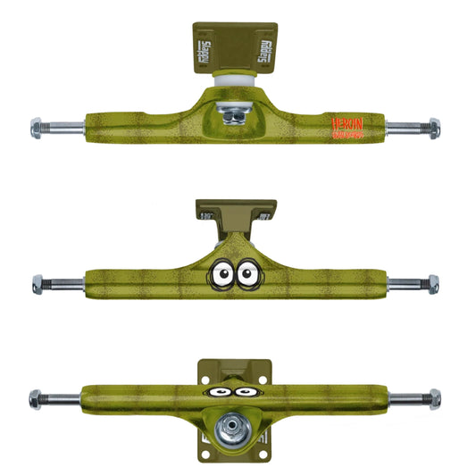 Slappy ST1 Hollow Pickle Green Skateboard Trucks (CHOOSE SIZE)