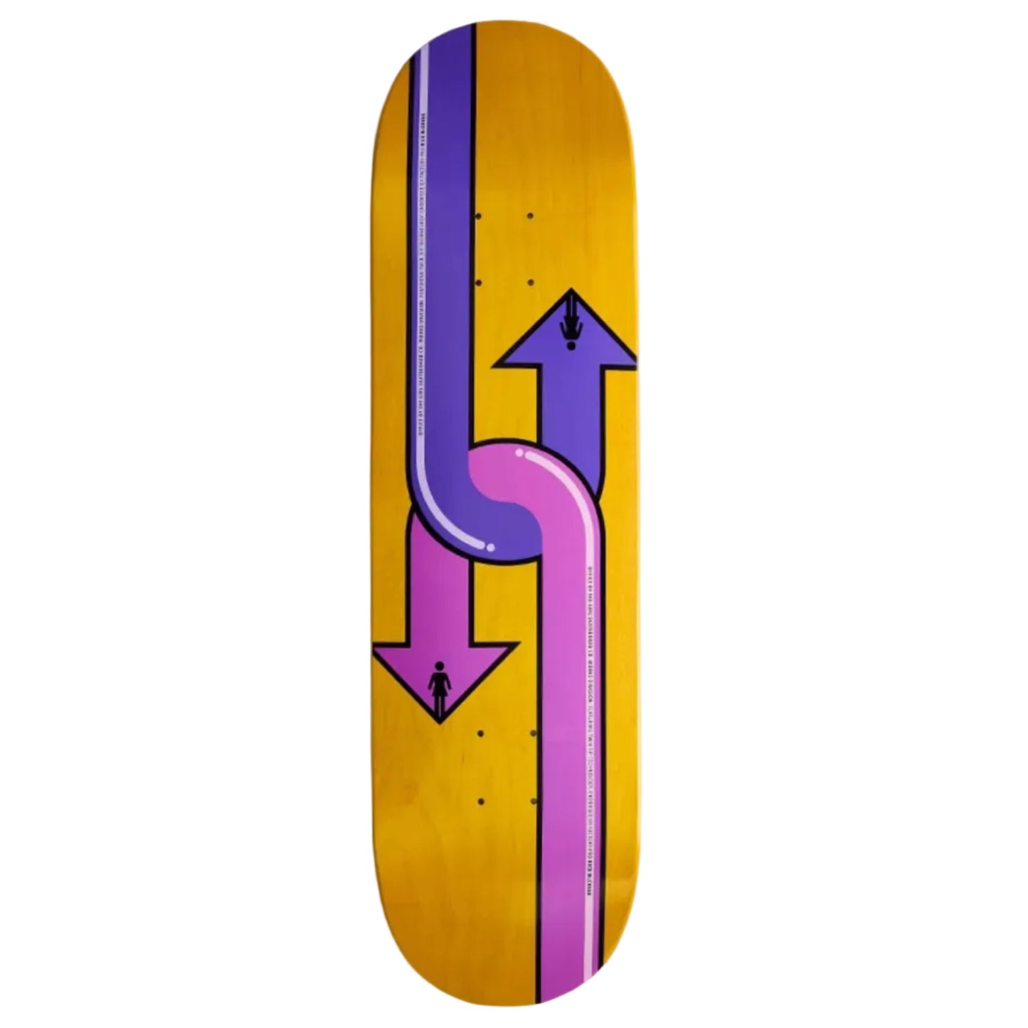 Girl McCrank Dual Directional Twin Tail 8.5" Symmetrical Skateboard Deck