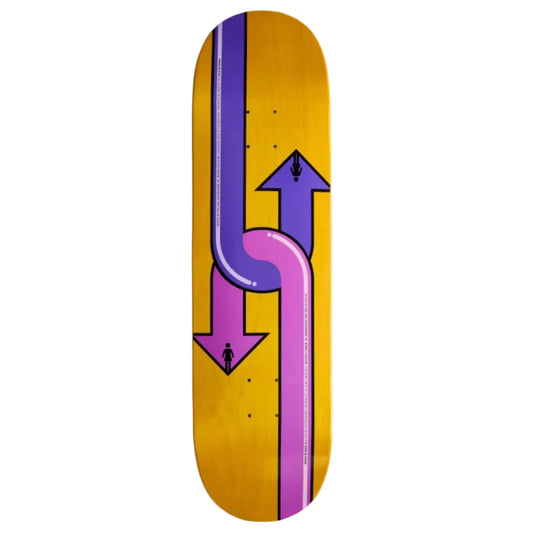 Girl McCrank Dual Directional Twin Tail 8.5" Symmetrical Skateboard Deck