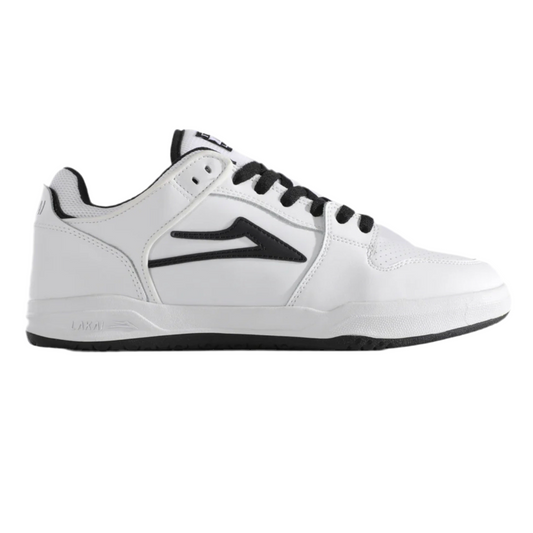 Lakai Telford Low “White/Black Leather” Skateboard Shoes