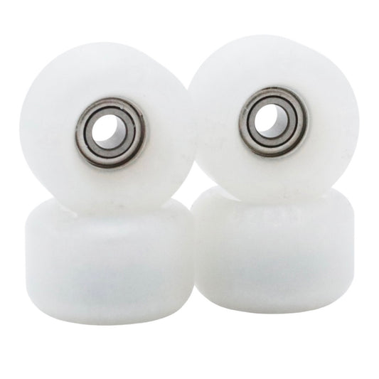 Blistered x Flatface x Blackriver Pearl White G4 Urethane Fingerboard Wheels