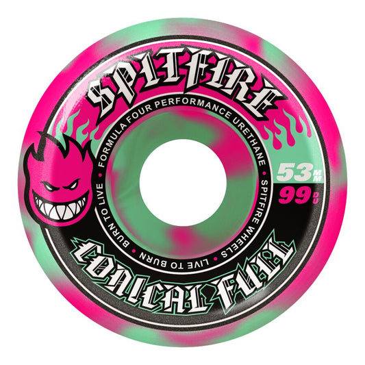 Spitfire Formula Four Conical Full Swirl 53mm 99a Skateboard Wheels