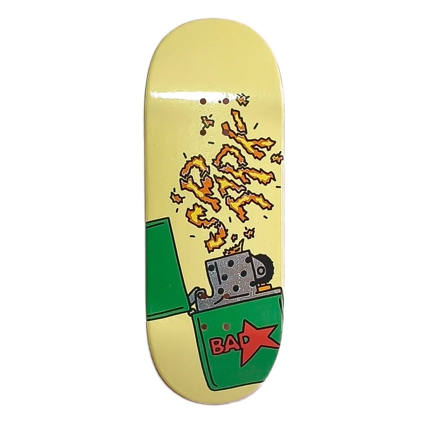 Spark High Mold Sparks Light Yellow by BADVisuals Fingerboard Deck (CHOOSE SIZE & SHAPE)