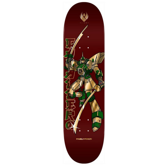 Powell Caballero Gundam Burgundy/Gold Foil 8.25" Flight Skateboard Deck