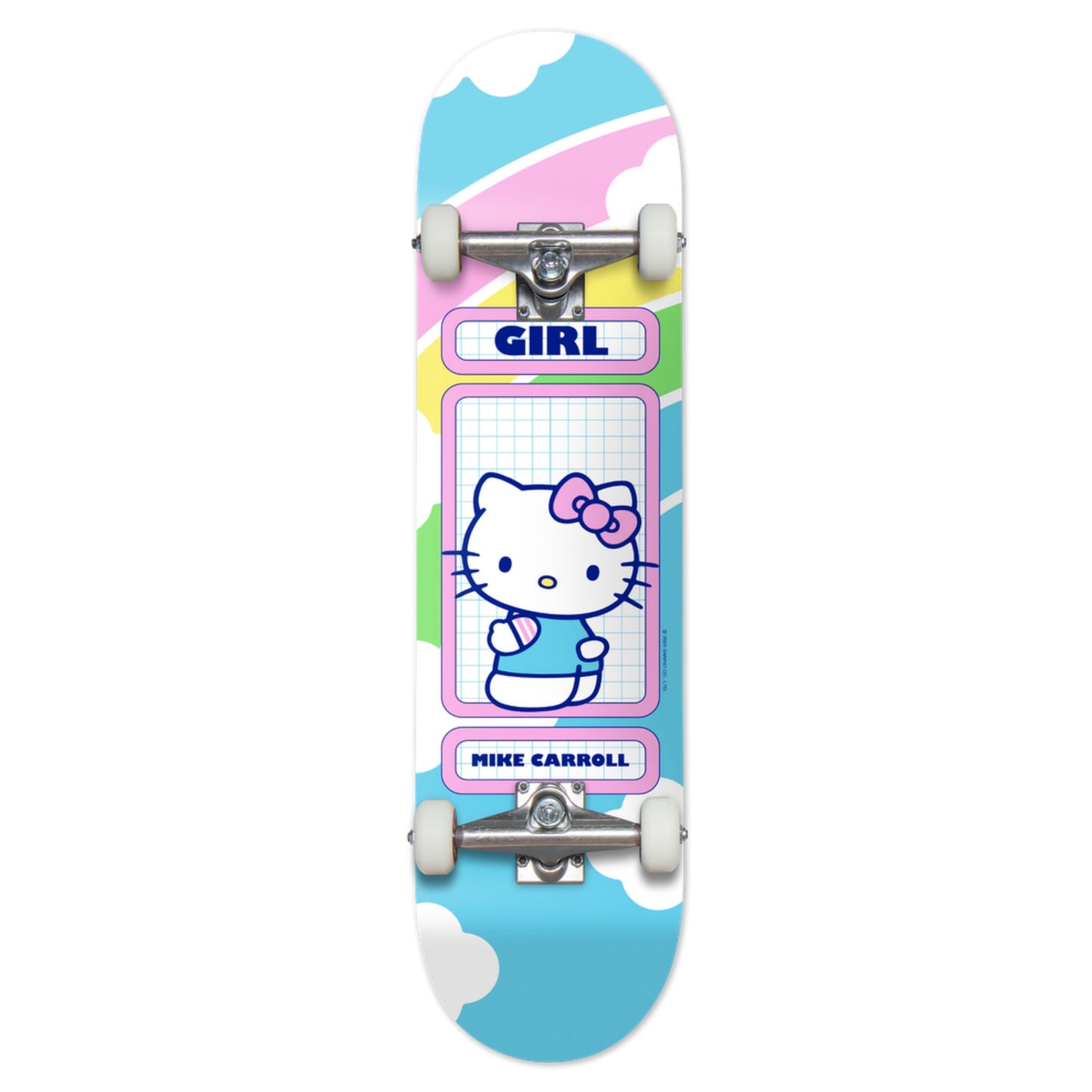 Girl Carrol Hello Kitty 7.5" Skateboard Complete