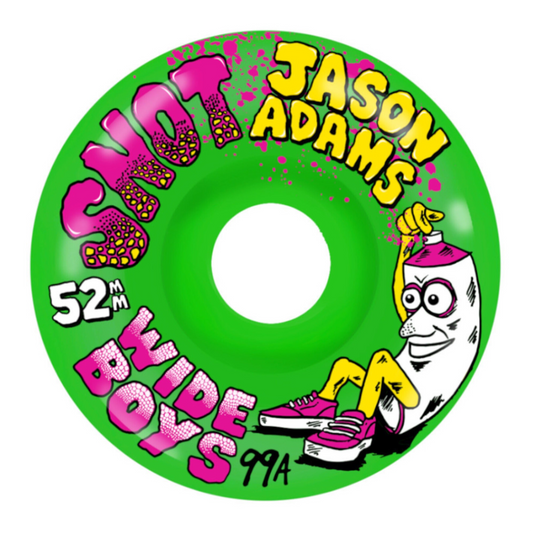 Snot Jason Adams Wide Boys Green 52mm 99a Skateboard Wheels
