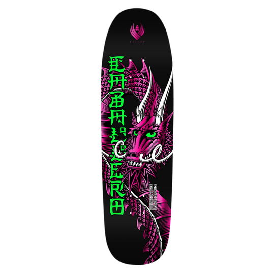 Powell Caballero Ban This Dragon Reissue Black/Pink Flight 9.265" Skateboard Deck