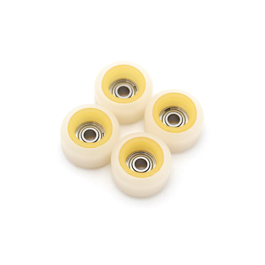 Flatface Dual Durometer V2 Yellow/White Fingerboard Wheels