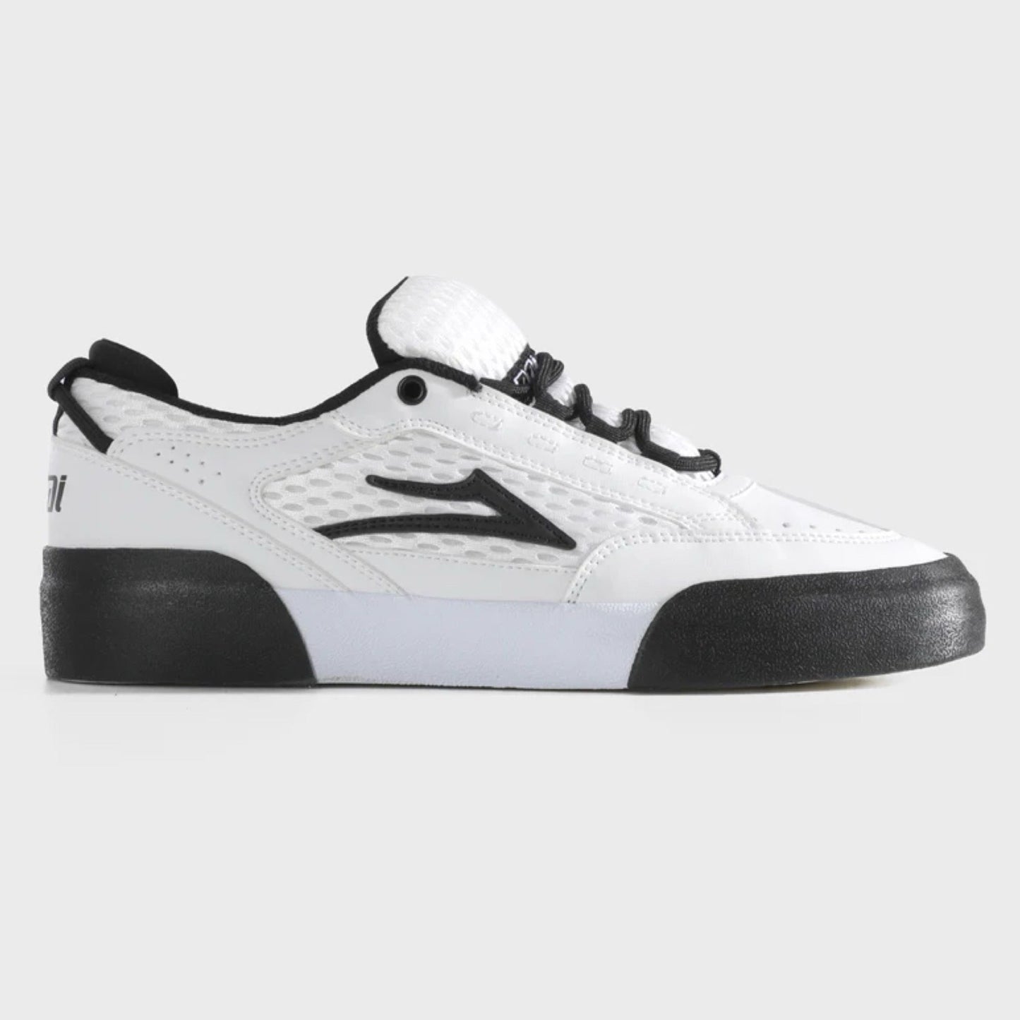 Lakai Payload “White Leather/Black” Skateboard Shoes