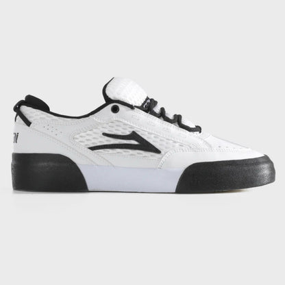 Lakai Payload “White Leather/Black” Skateboard Shoes