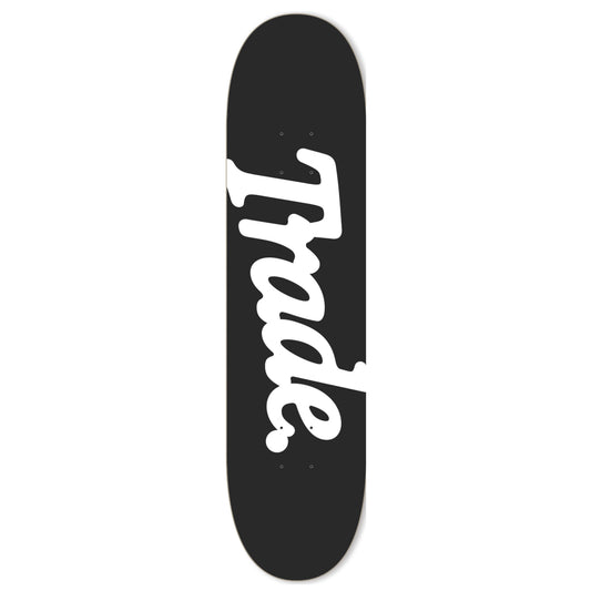 Trade Logo Black 8.25" Skateboard Deck