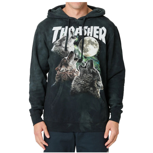 Thrasher x Mountain Wolves Treated Black Hoodie