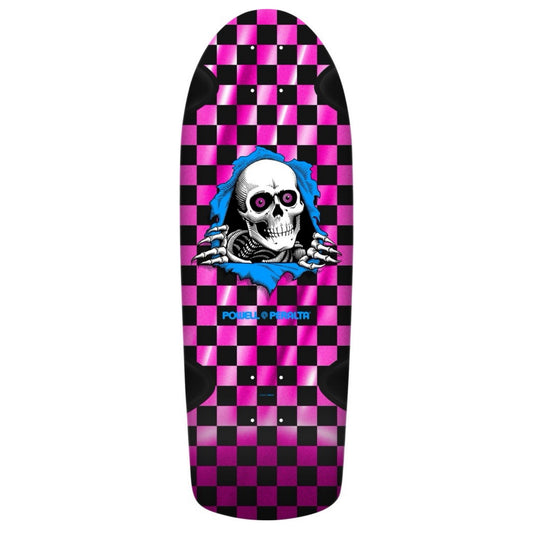 Powell OG Ripper Checker Pink Foil Reissue 10.0" Skateboard Deck