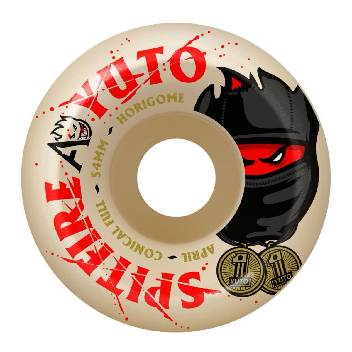 Spitfire Formula Four Conical Full April Yuto 54mm 99a Skateboard Wheels