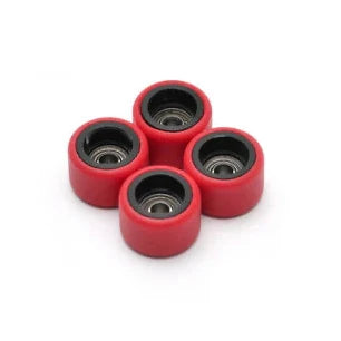 Flatface Dual Durometer Black/Red Fingerboard Wheels
