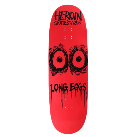 Heroin Team Long Eggs 10.25" Egg Shaped Skateboard Deck