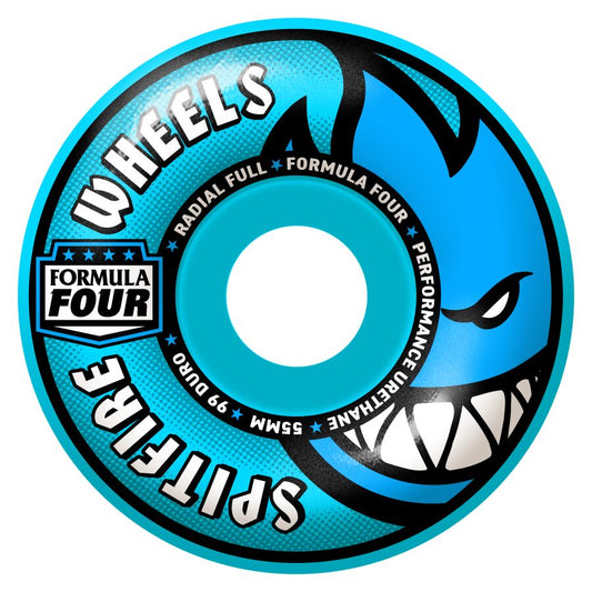 Spitfire Formula Four Radial Full Blue 55mm 99a Skateboard Wheels