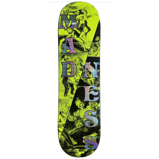 Madness Split Safety Yellow/Holographic r7 8.25" Skateboard Deck