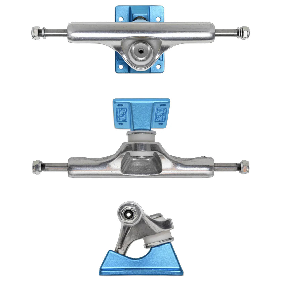 Slappy ST1 Inverted Hollow Light Ultra Low Kingpin Light Blue Base Skateboard Trucks