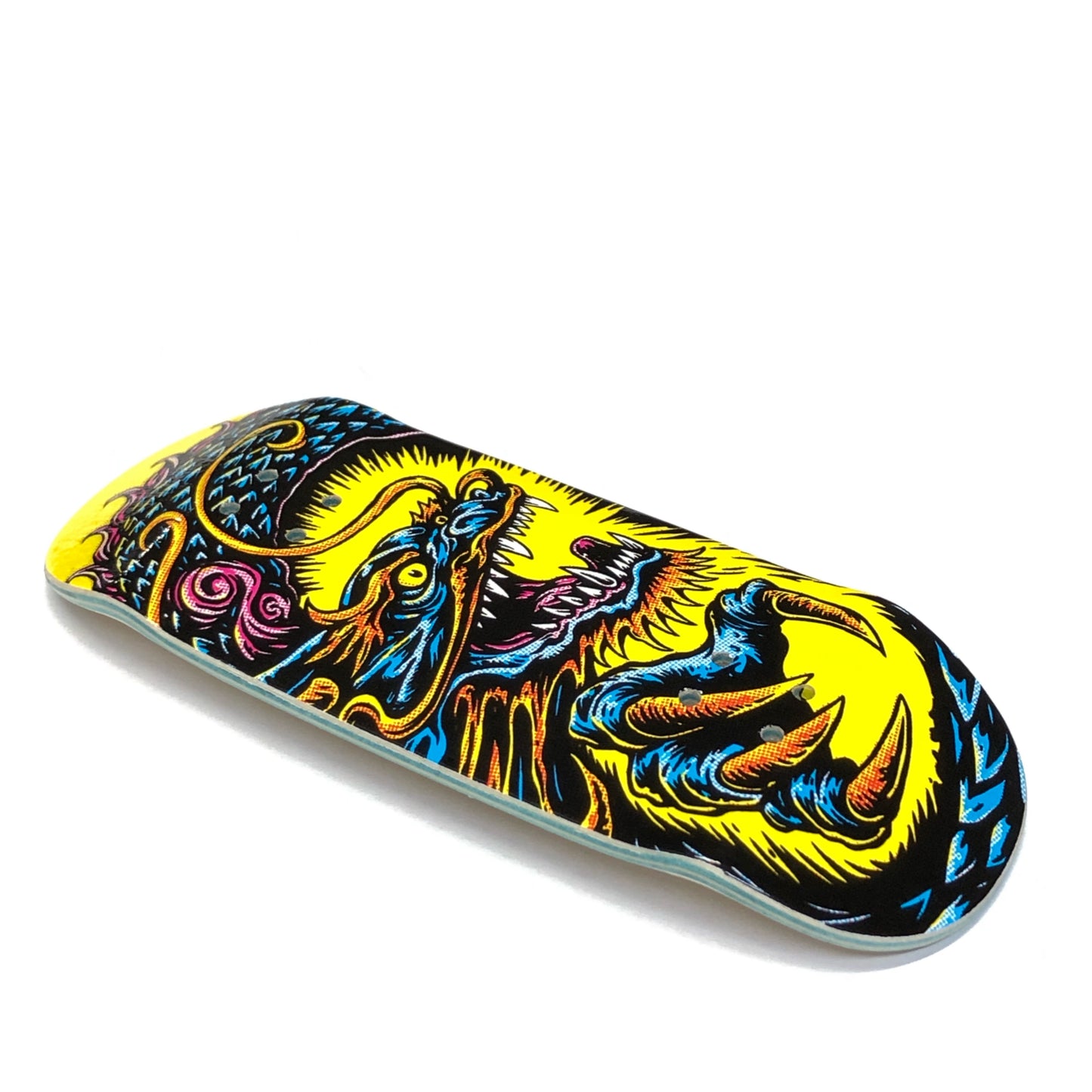 Chems Yellow "Blue Dragon" Fingerboard Deck