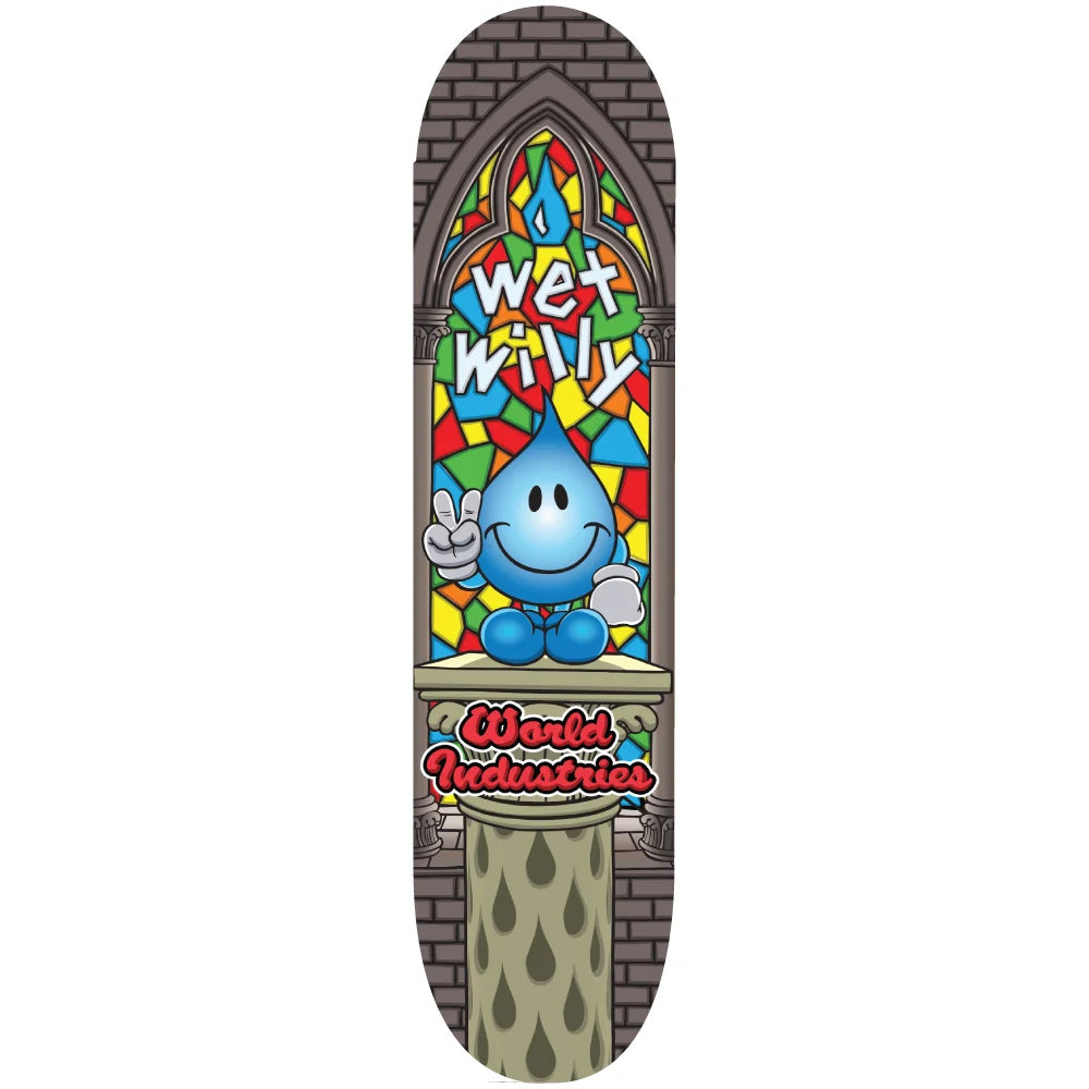 World Industries Wet Willy Stained Glass 8.25" Skateboard Deck