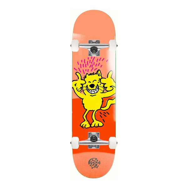 Push Chaos Kat Orange 8.0" Mini Skateboard Complete
