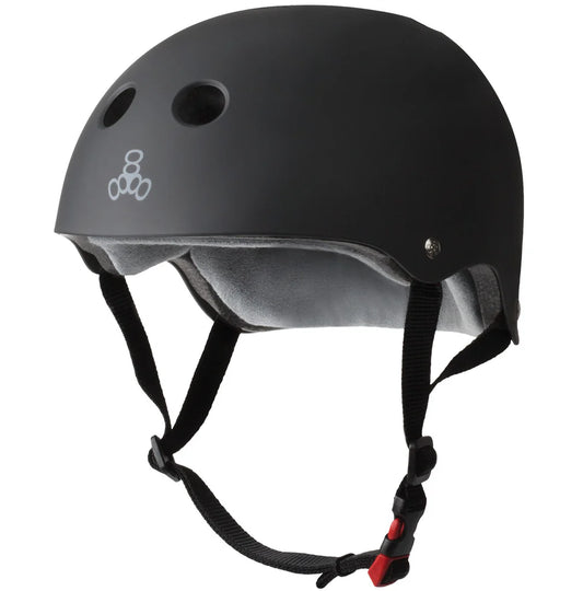 Triple 8 Skateboard Helmet Certified Sweatsaver Black Matte