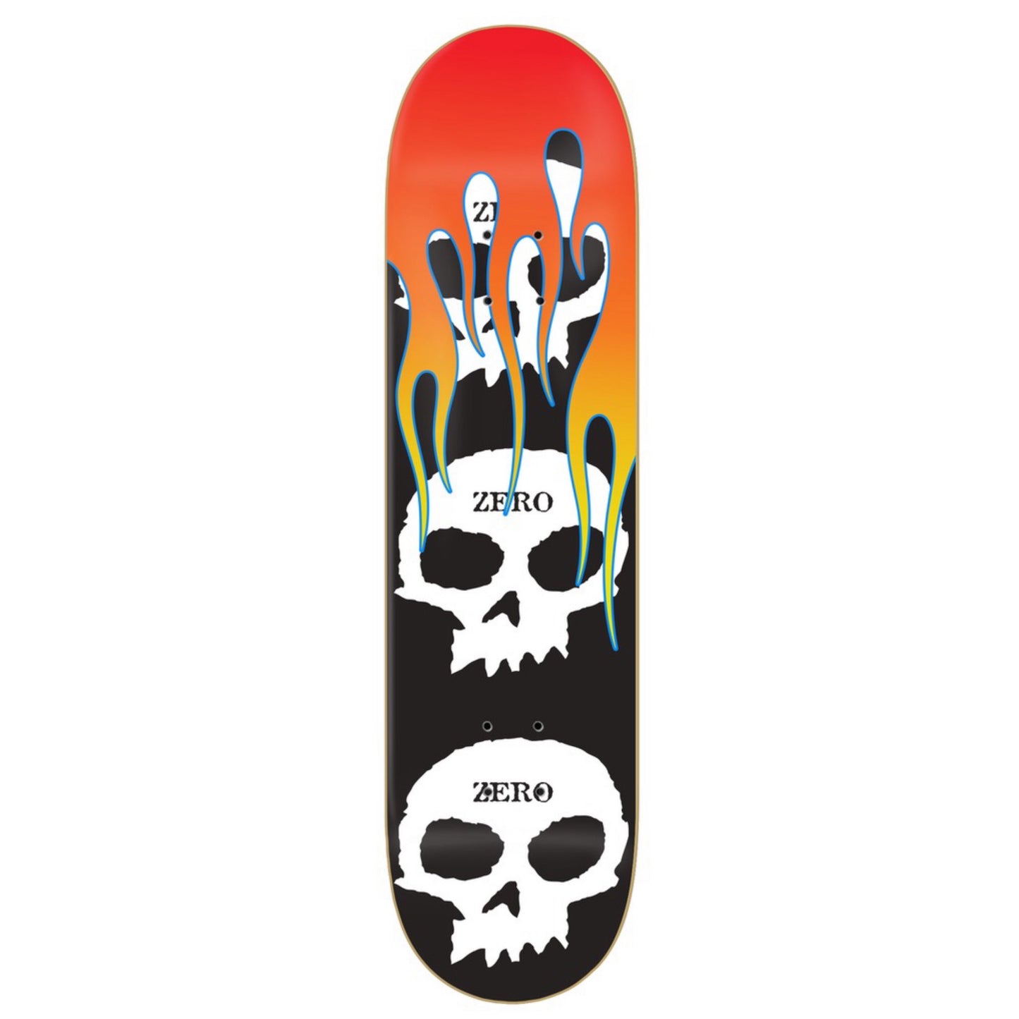 Zero Team 3 Skull Flames 8.25" Skateboard Deck