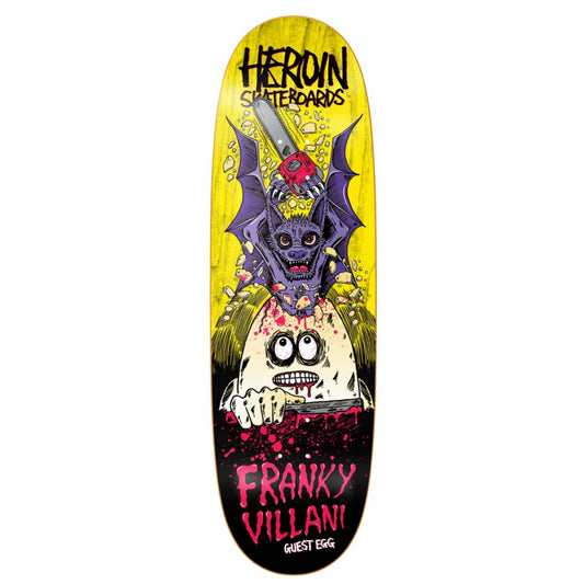 Heroin Franky Villani Guest Egg 9.5" Shaped Skateboard Deck