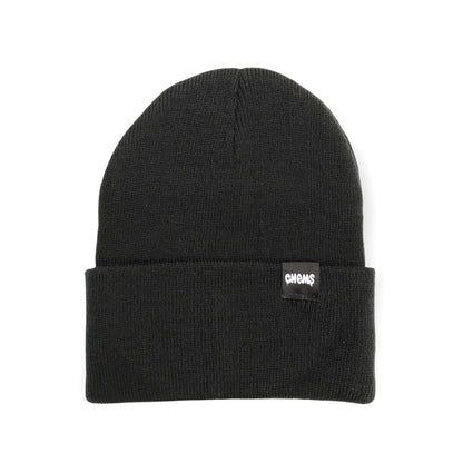 Black Chems Beanie; Stylish and comfortable gray beanie; Perfect for keeping warm in colder weather; Features the signature "CHEMS" branding for a distinctive look.